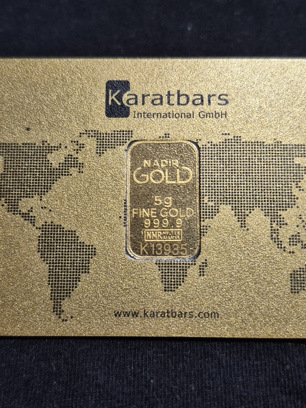 5 Gram Karatbars Nadir Gold Bar .9999 Fine 24K Sealed Assay Bullion